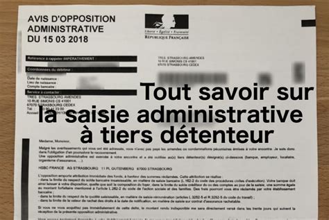 Saisie Administrative à Tiers Détenteur