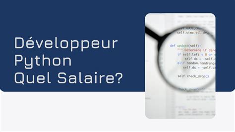 Salaire Développeur Python - Variations