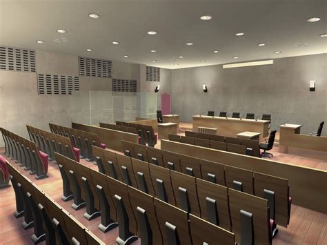 Salle d'audience du tribunal correctionnel