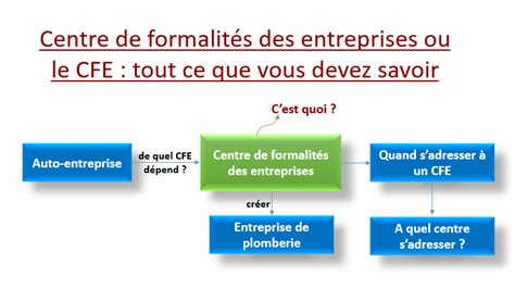 Schéma des Centres de Formalités des Entreprises