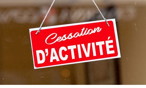 Schéma récapitulatif des cas de cessation d'activité
