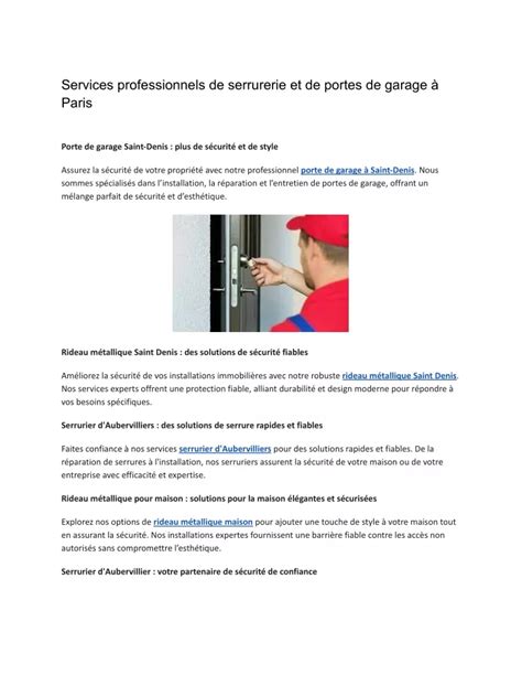 Services de serrurerie professionnels