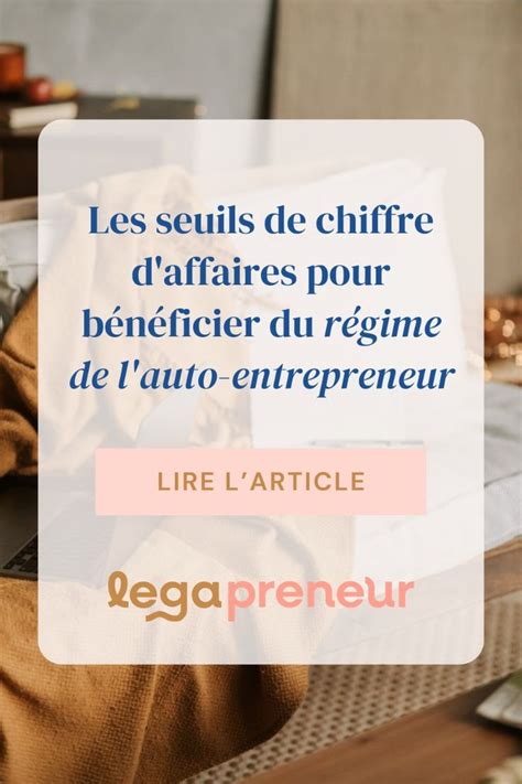 Seuils de chiffre d'affaires pour auto-entrepreneur