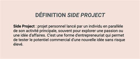 Side Project Définition