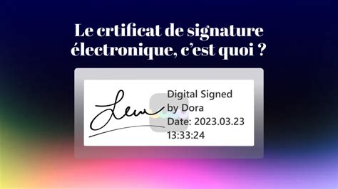 Signature électronique