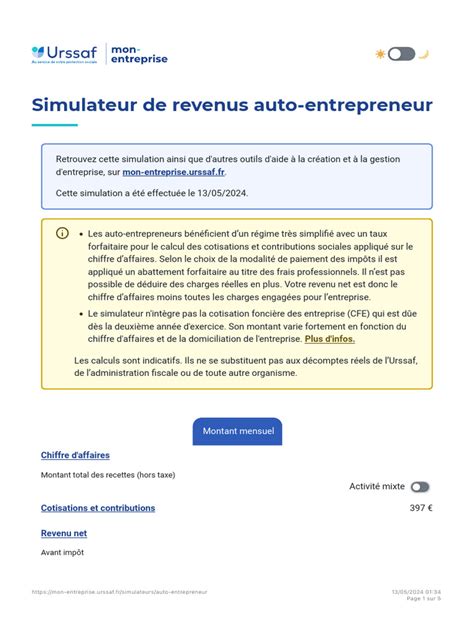 Simulateur Auto-Entreprise