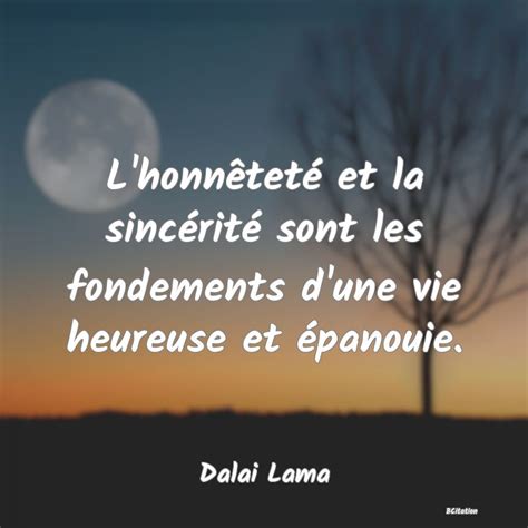 Sincérité et honnêteté