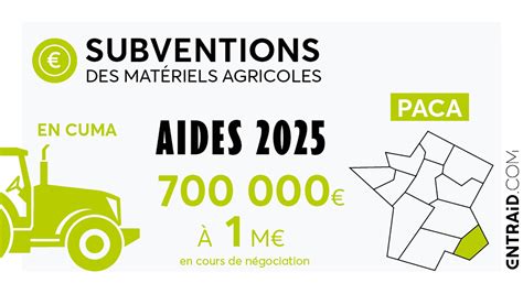 Subvention matériel agricole