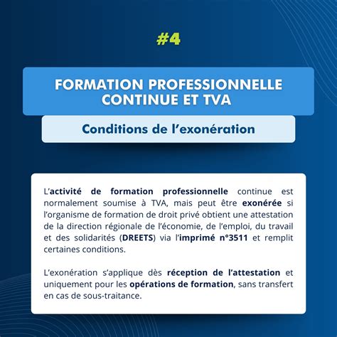 TVA et formation professionnelle