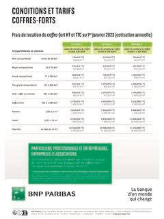 Tarifs BNP Paribas Pro