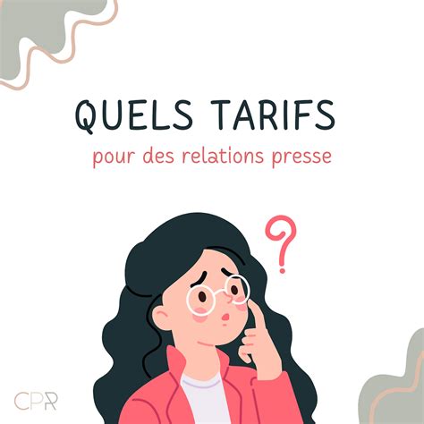 Tarifs Relations Presse