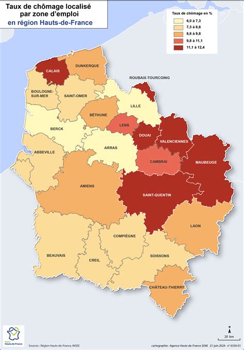 Taux de chômage par zone d'emploi