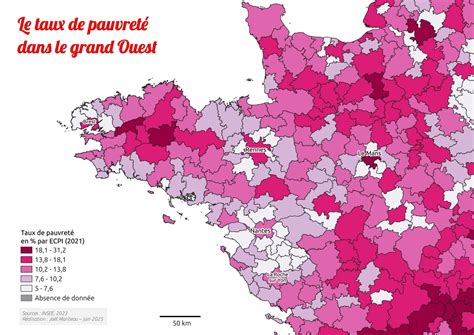 Taux de pauvreté en Normandie