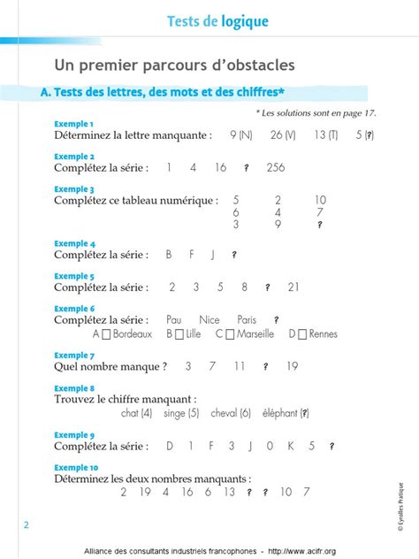 Test logique banque