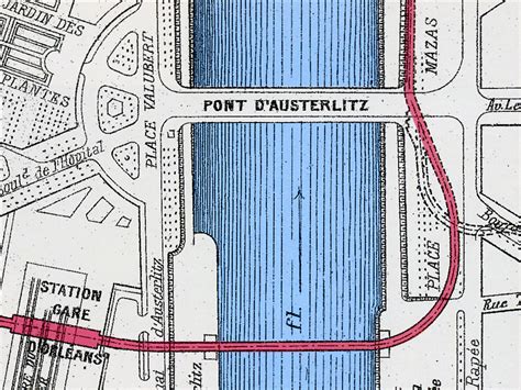 Tracé d'approche du viaduc d'Austerlitz