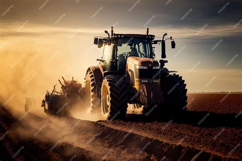Tracteur agricole dans un champ