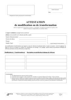 Transformation d'un véhicule