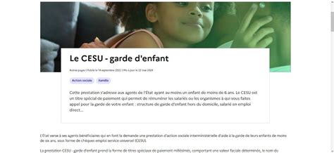 Utilisation du CESU pour la garde d'enfants