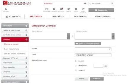 Virement Instantané Caisse d'Epargne