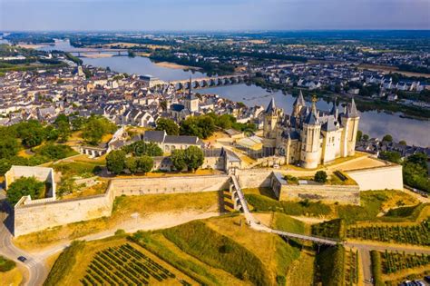 Vue aérienne de Saumur