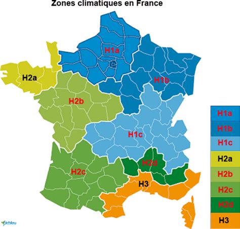 Zones climatiques en France