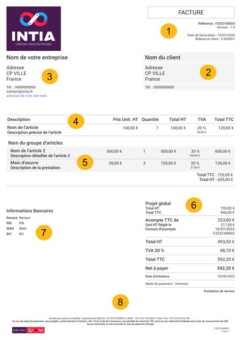 exemple facture
