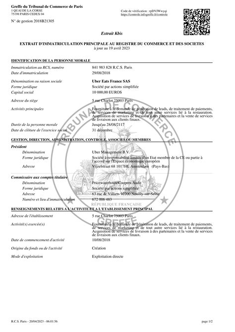 extrait kbis association