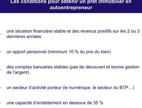 prêt immobilier auto entrepreneur
